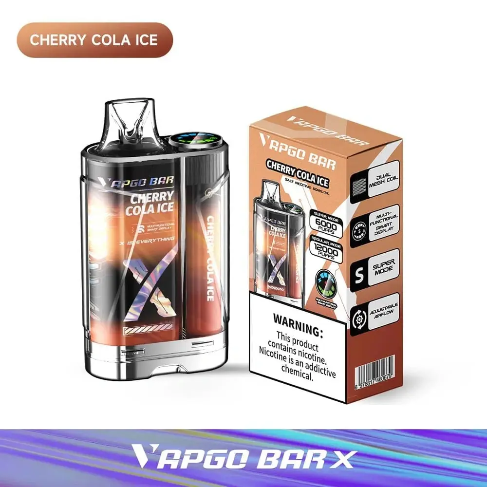 VAPGO BAR X 12K - side profile showing compact design