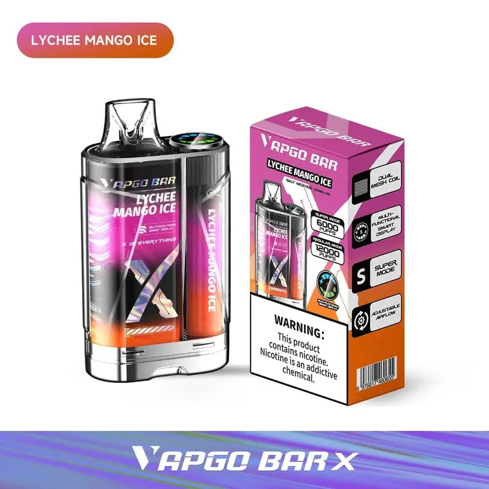 VAPGO BAR X 12K packaging and device